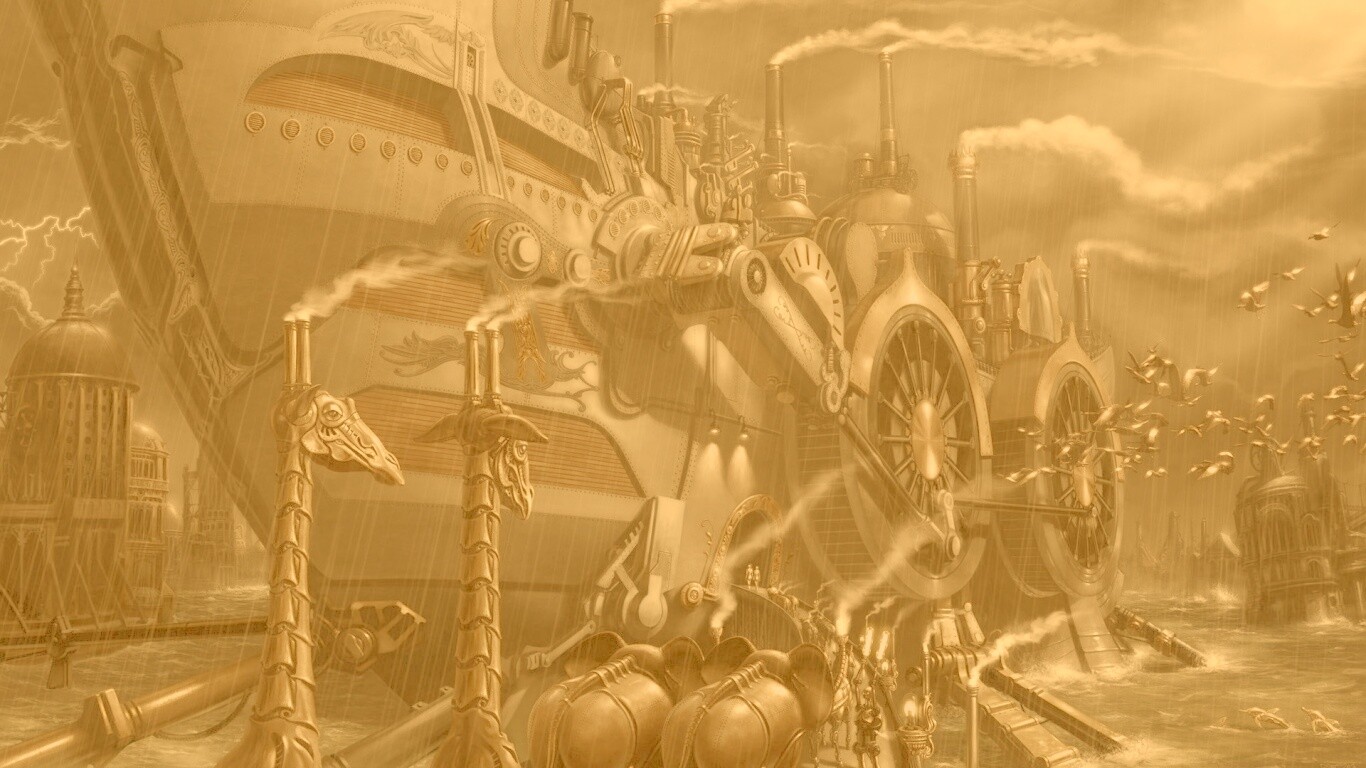 Ноев ковчег в стиле стимпанк обои