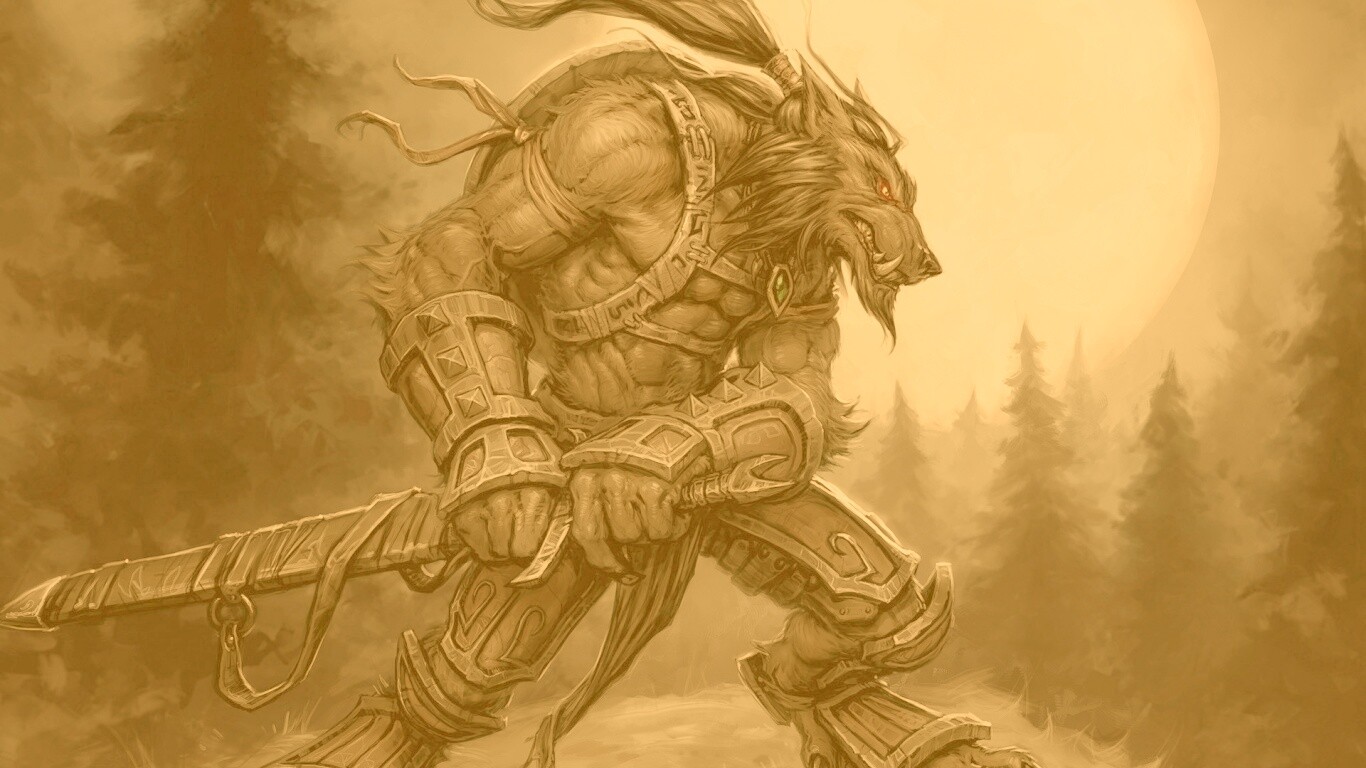 Волк оборотень обои