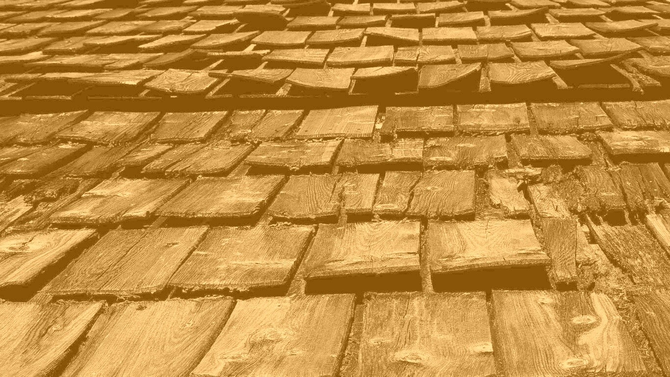 Деревянная крыша обои