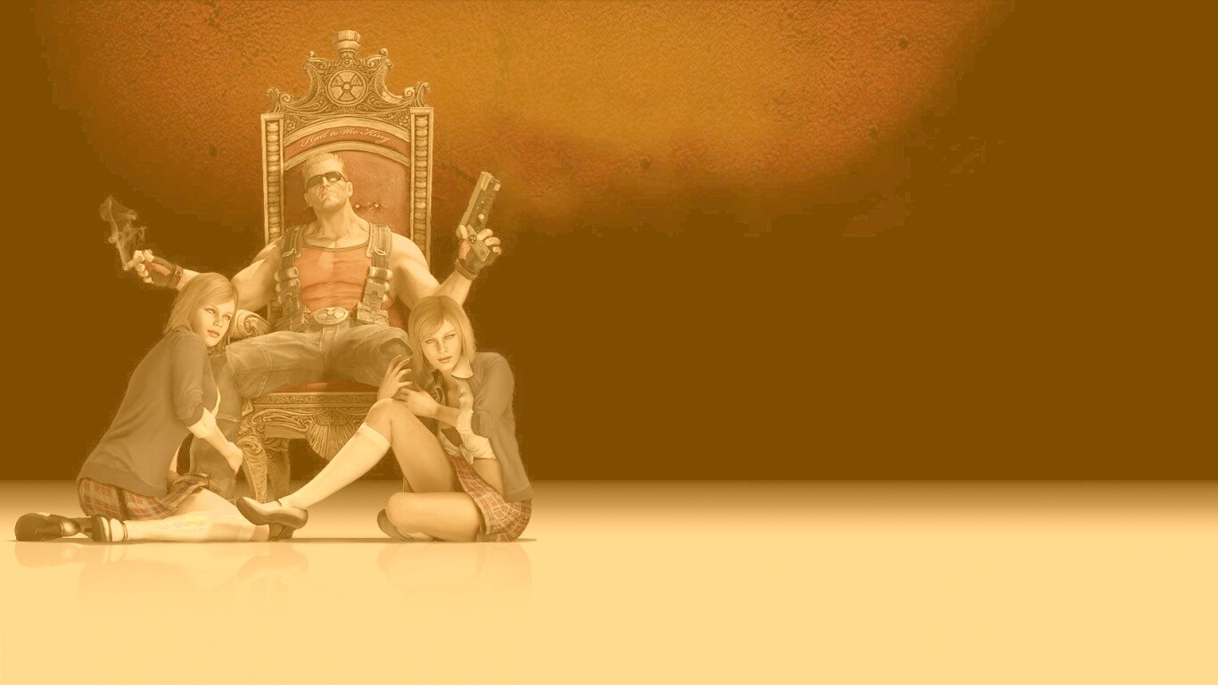 Duke Nukem на троне обои