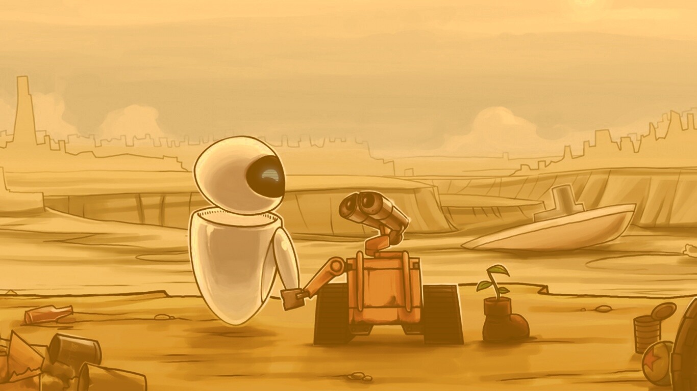 WALL-E и Ева обои