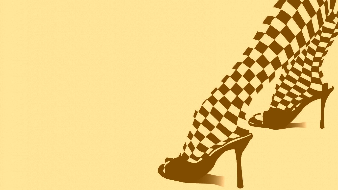 Ножки в шахматных колготах обои