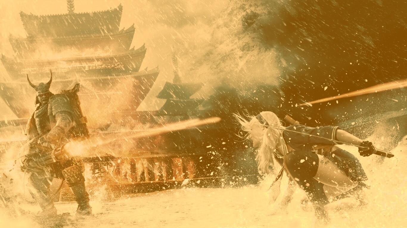 Куколка против самурая обои