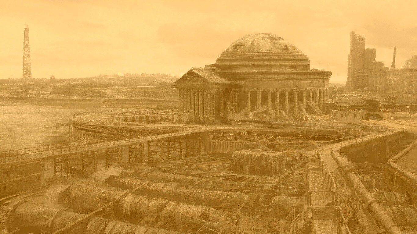 Водоочиститель в мемориале Джеферсона из Fallout 3 обои