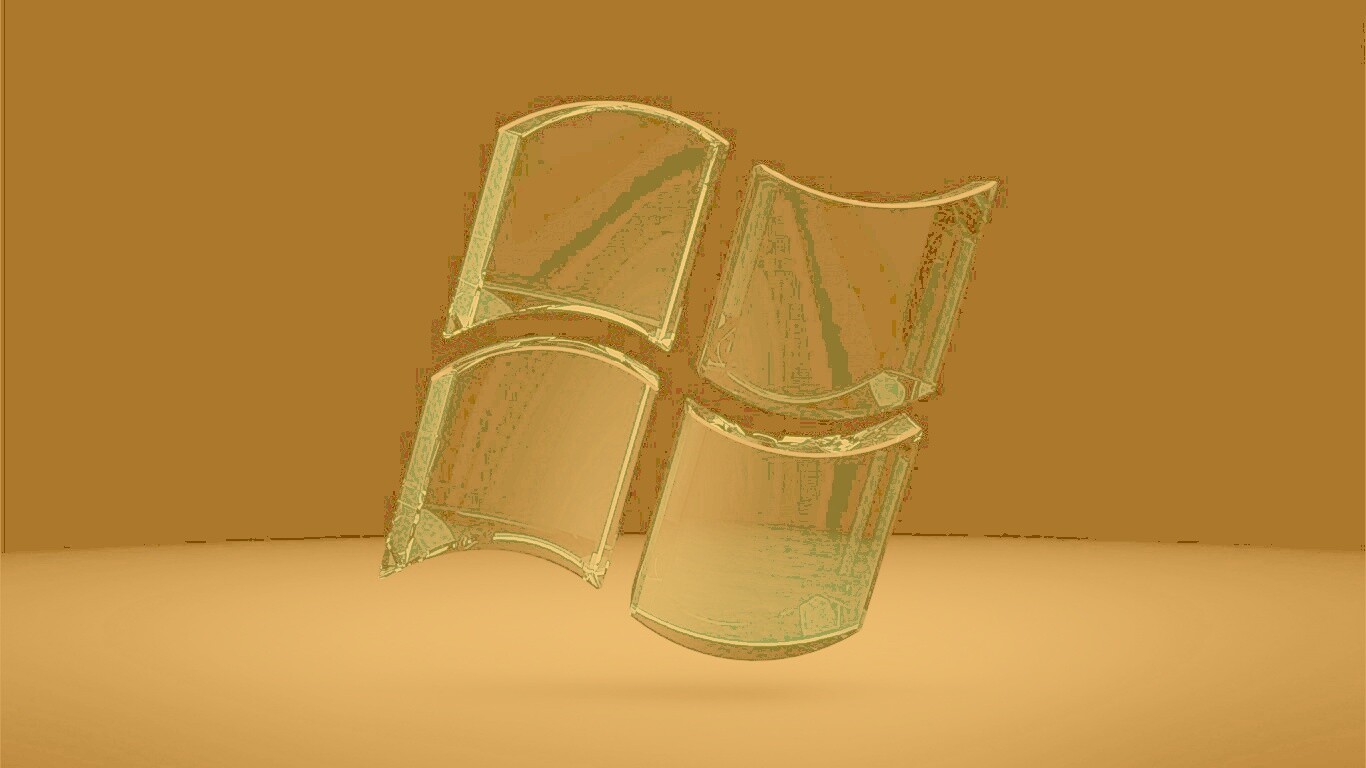 Логотип Windows из стекла обои