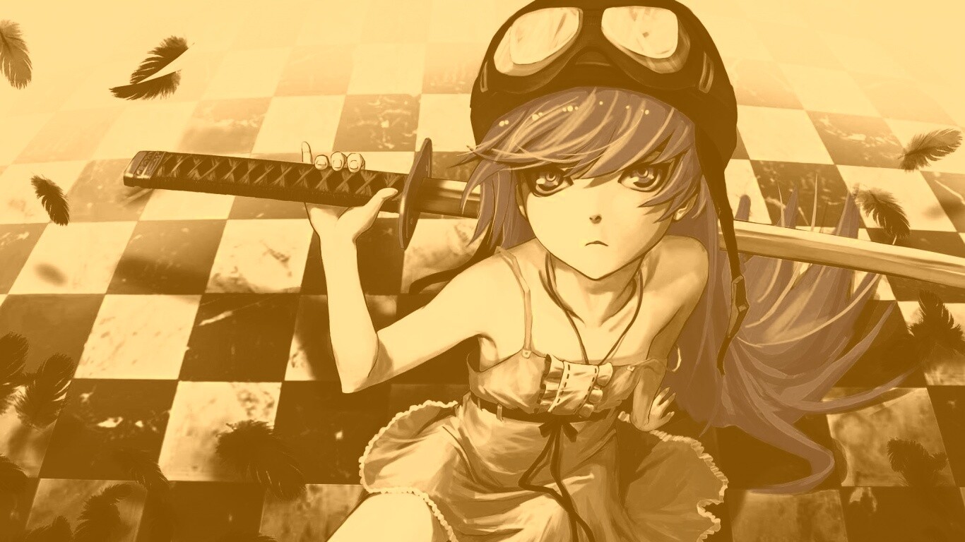 Девушка с катаной обои