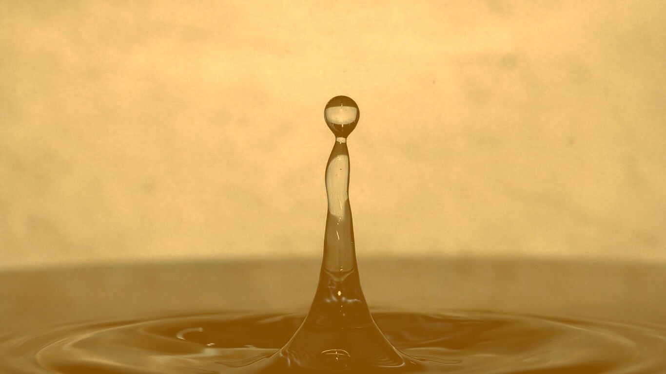 Падение капли обои