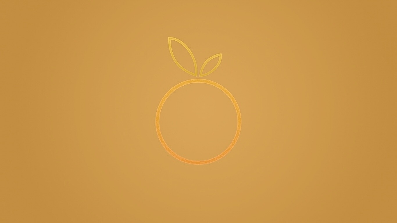 Стилизованная апельсинка обои