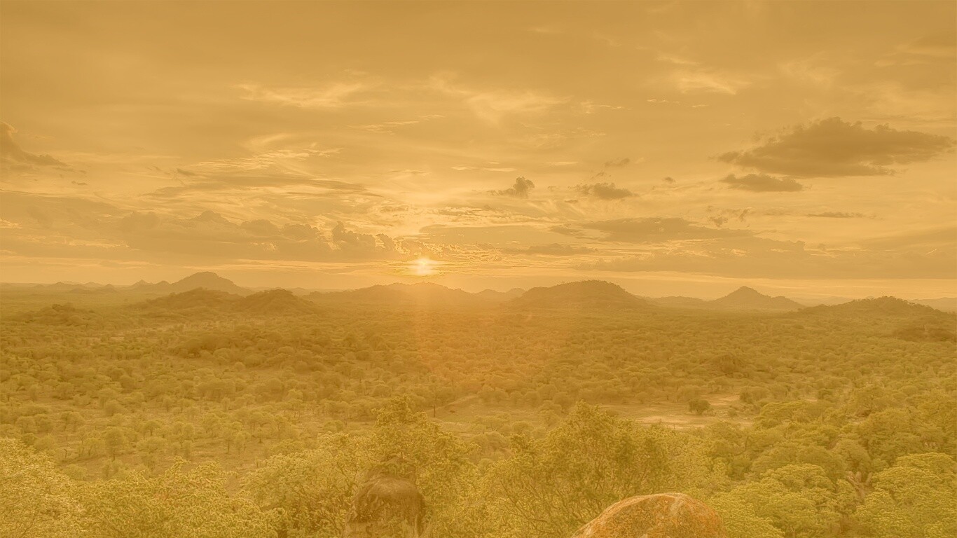 Закат в Африке обои
