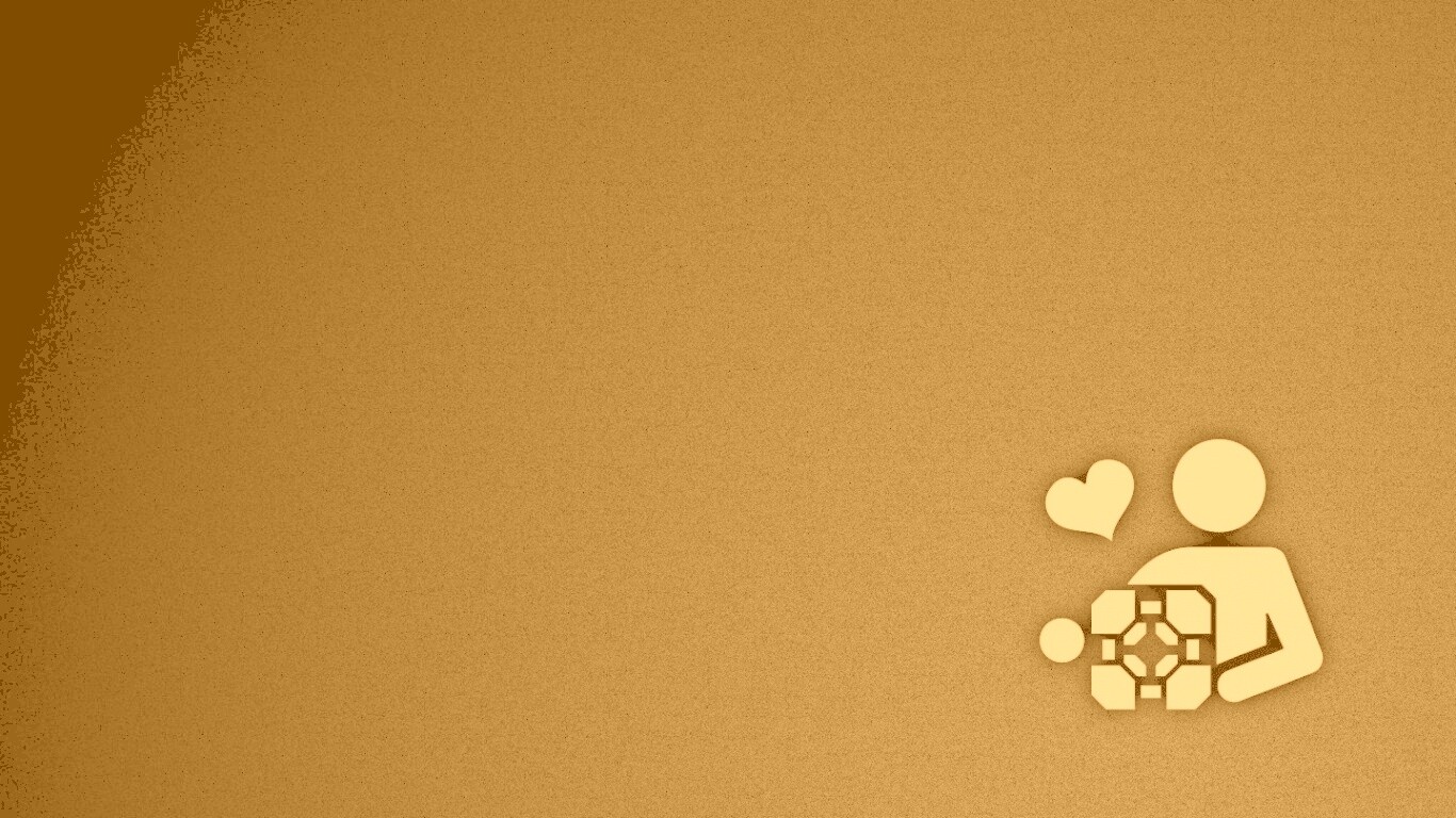 Ты и твой companion cube обои