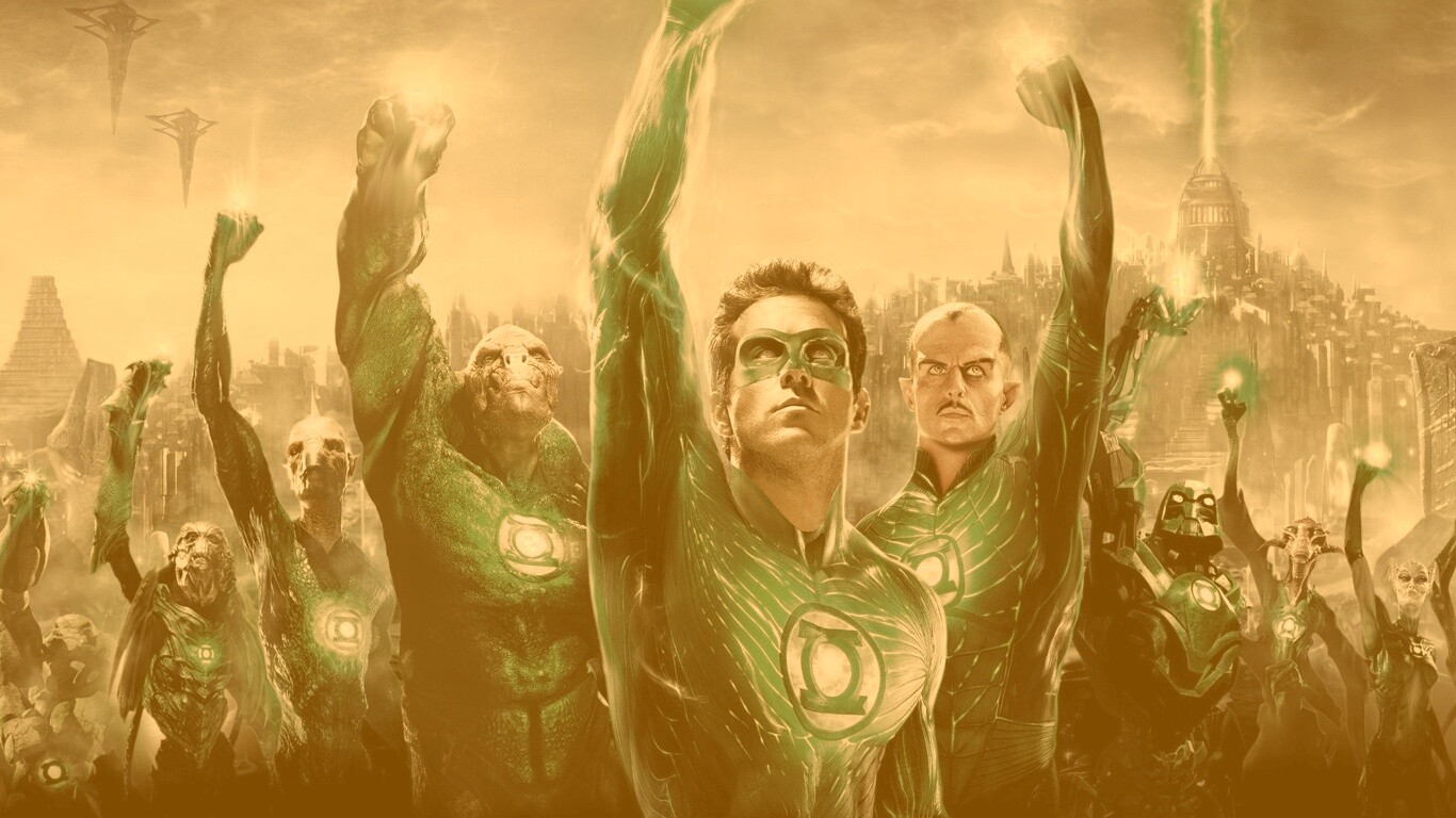 Зеленый фонарь обои