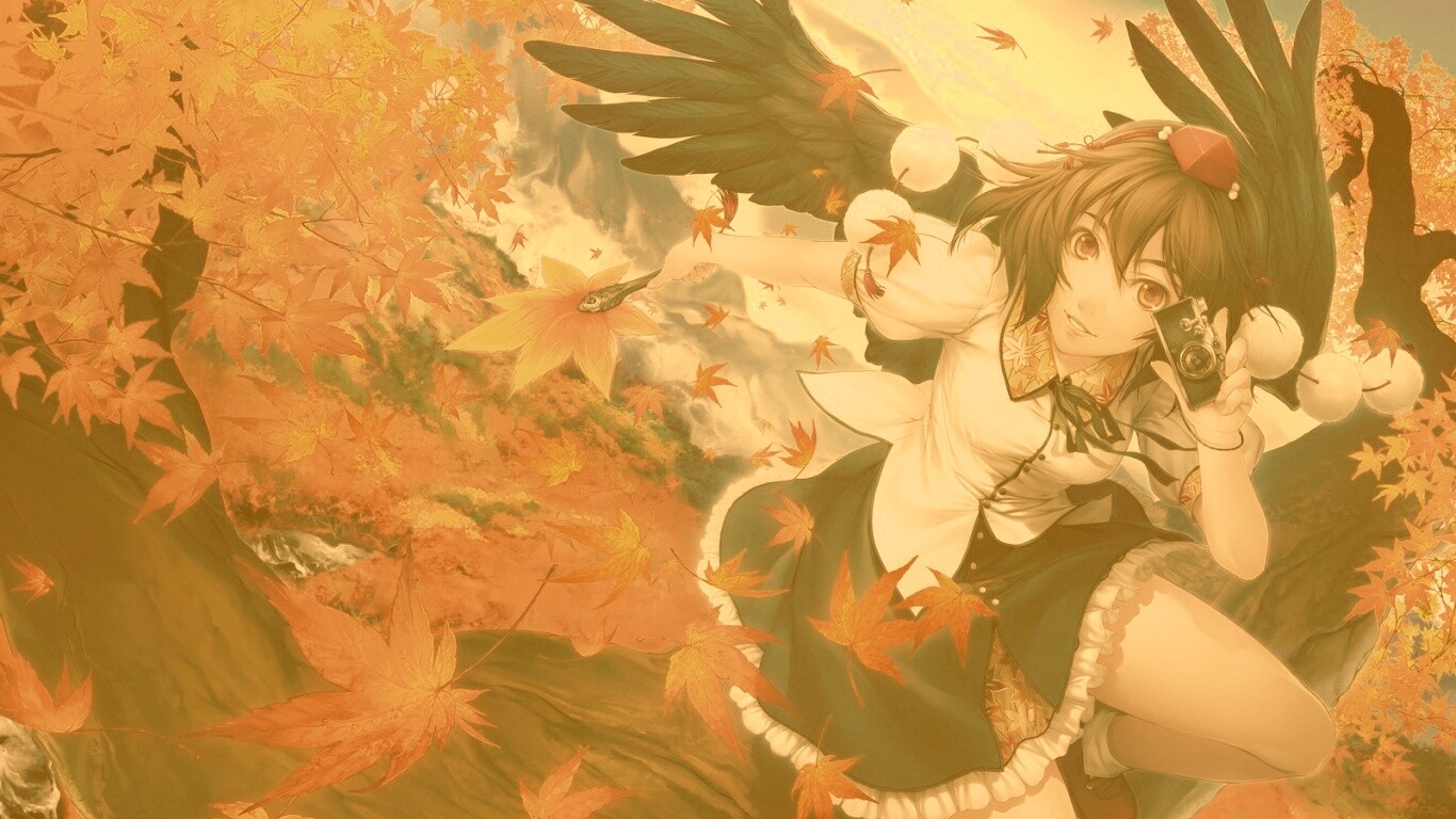 Девушка с фотоаппаратом обои