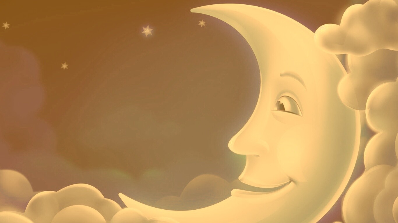 Мультяшный месяц обои