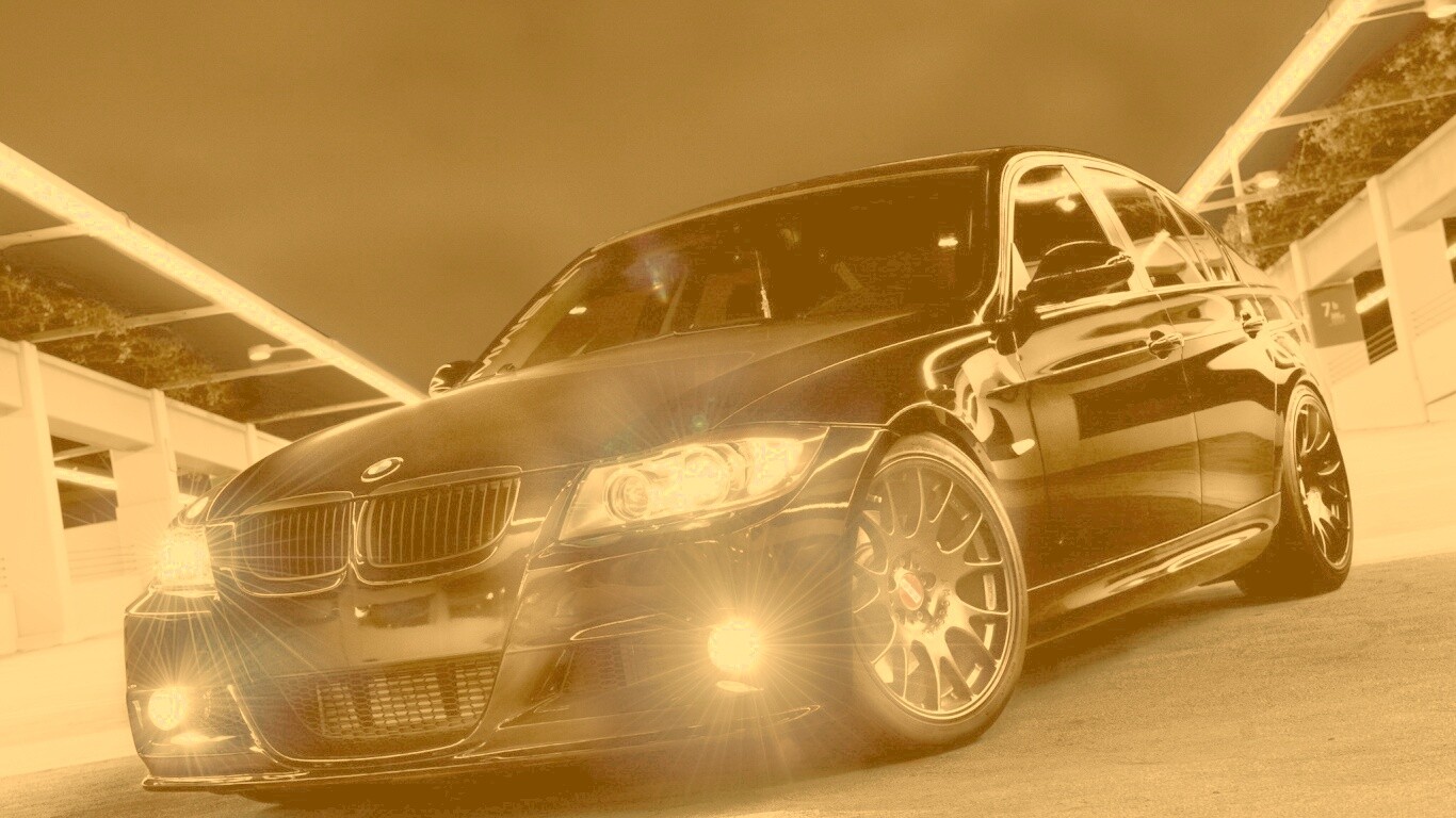 Чёрный БМВ обои