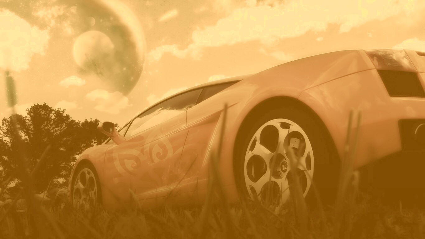 Lamborghini на другой планете обои