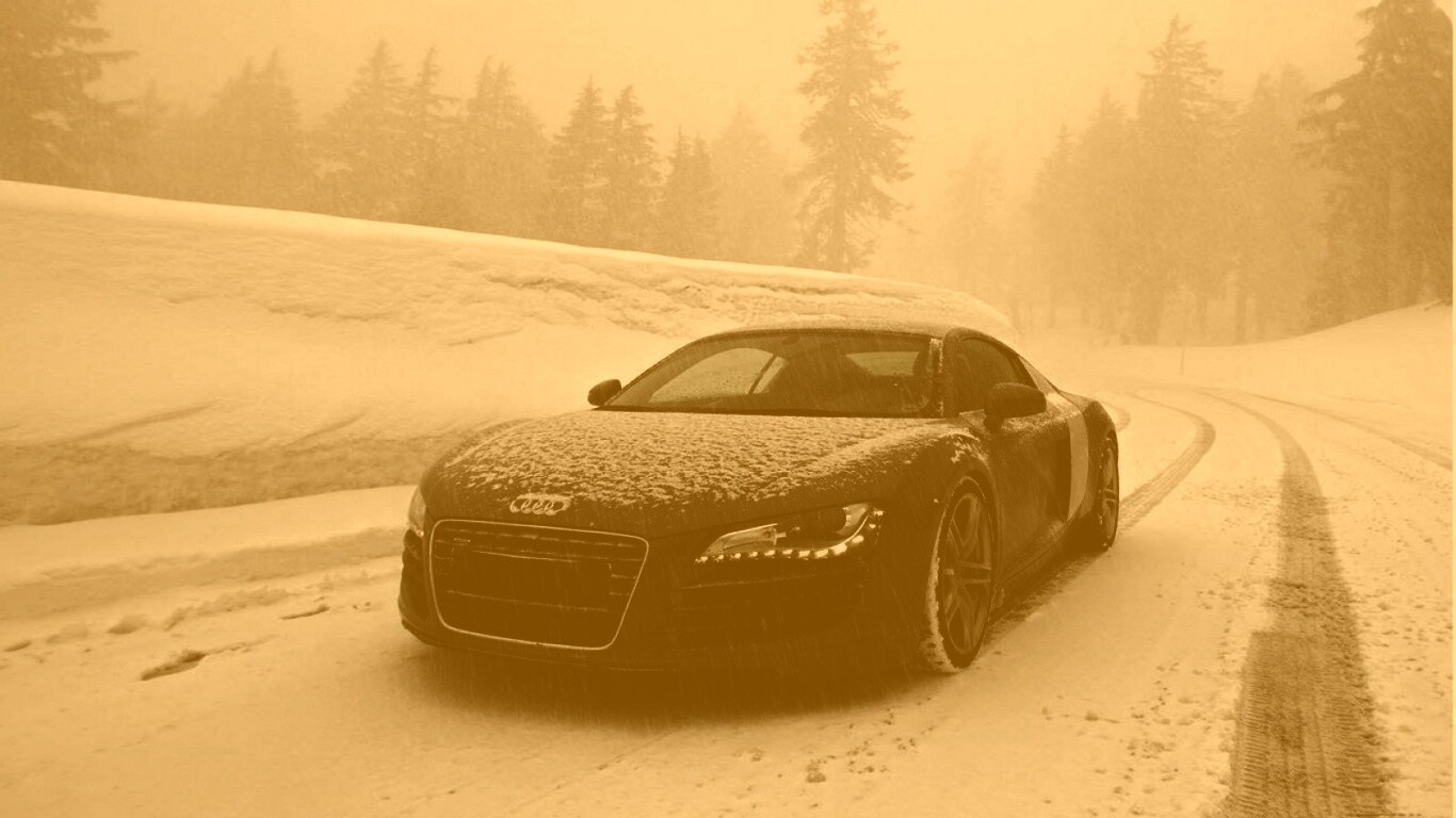 Audi R8 зимой обои