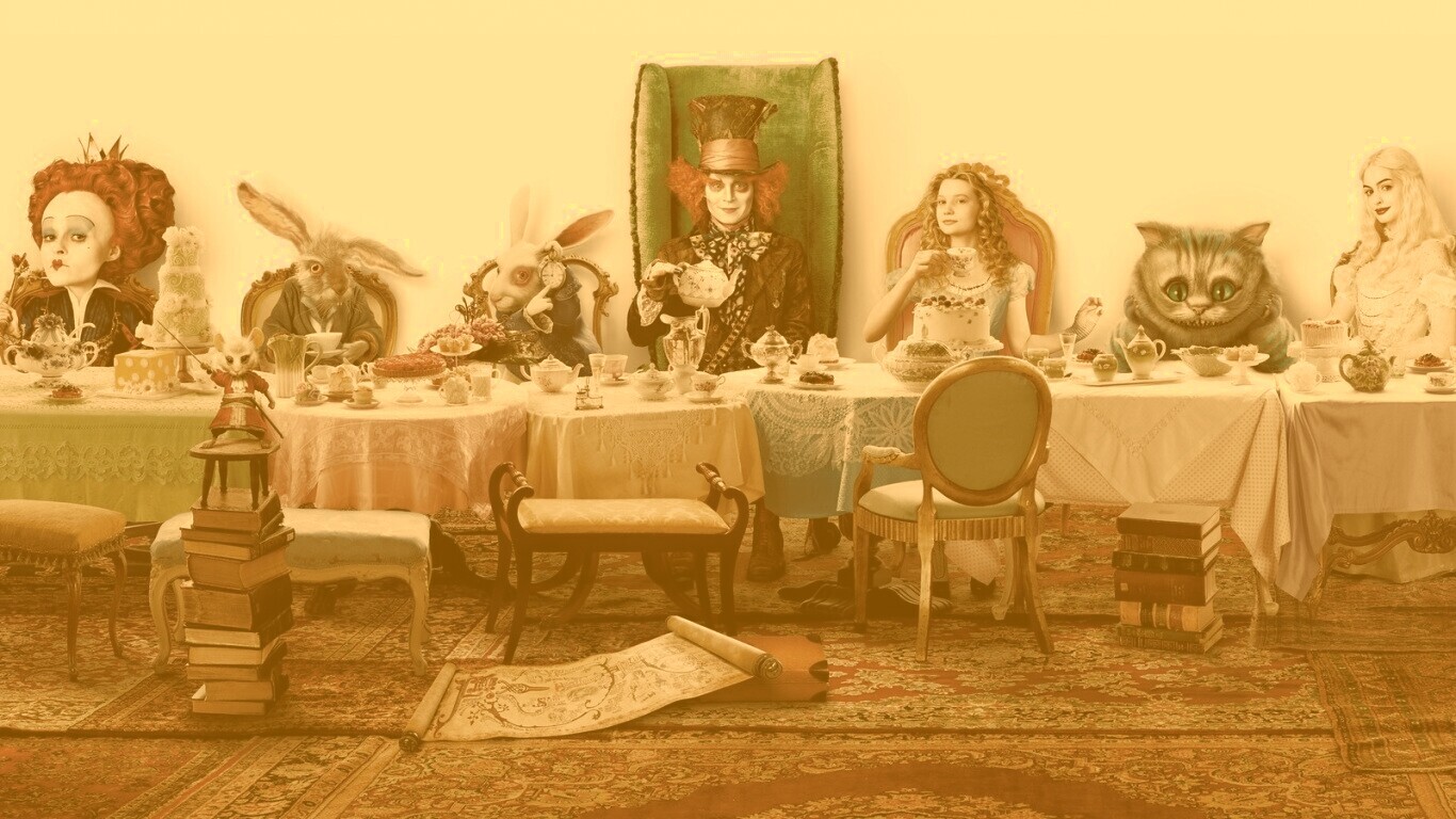 Чай в стране чудес обои