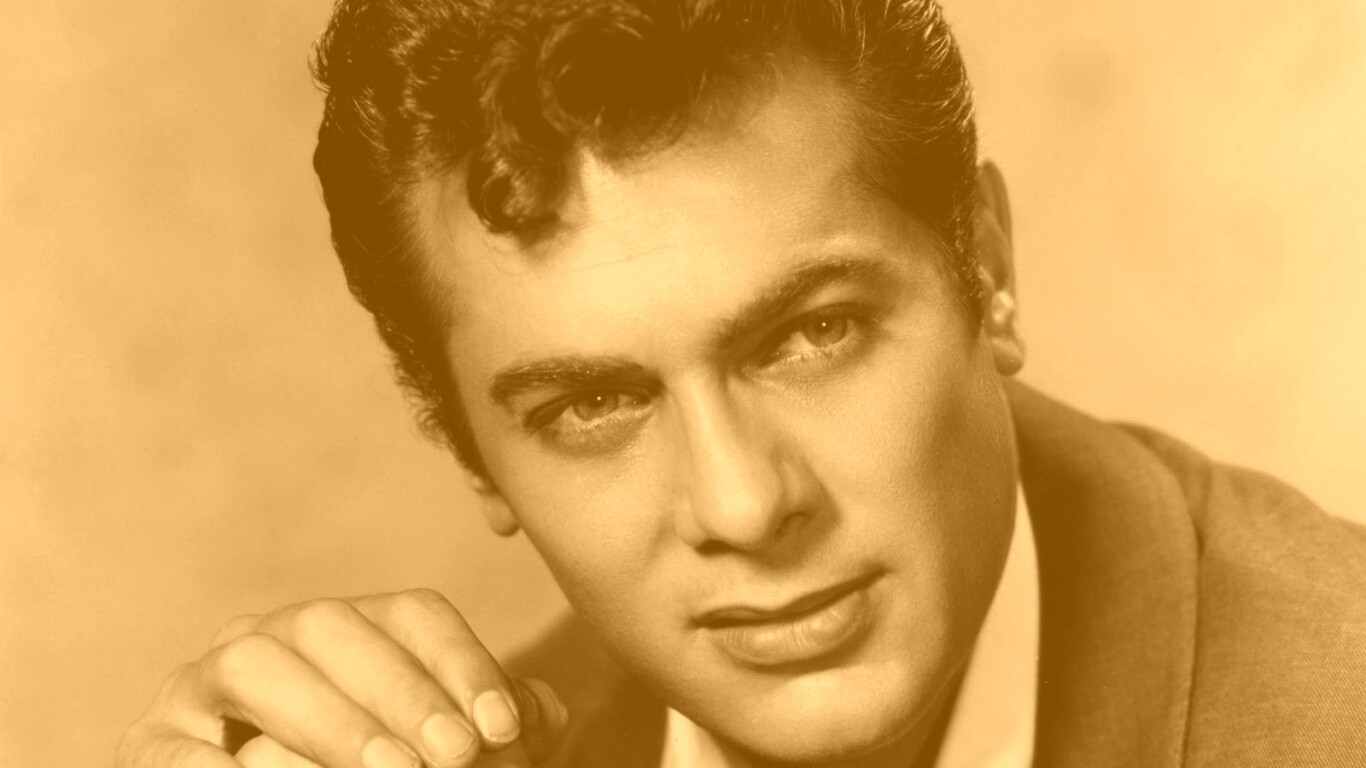 Чёрно белое фото Тони Кёртиса обои