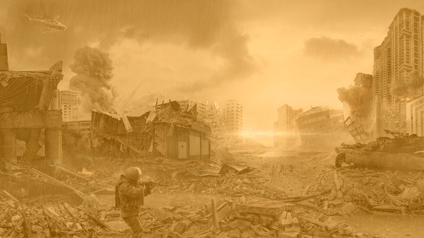 Город после войны обои