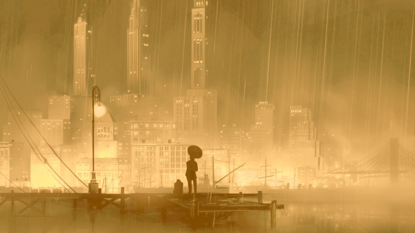 Дядька с зонтиком же обои