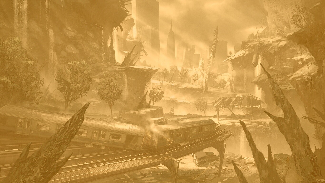 Развалины Нью-Йорка обои