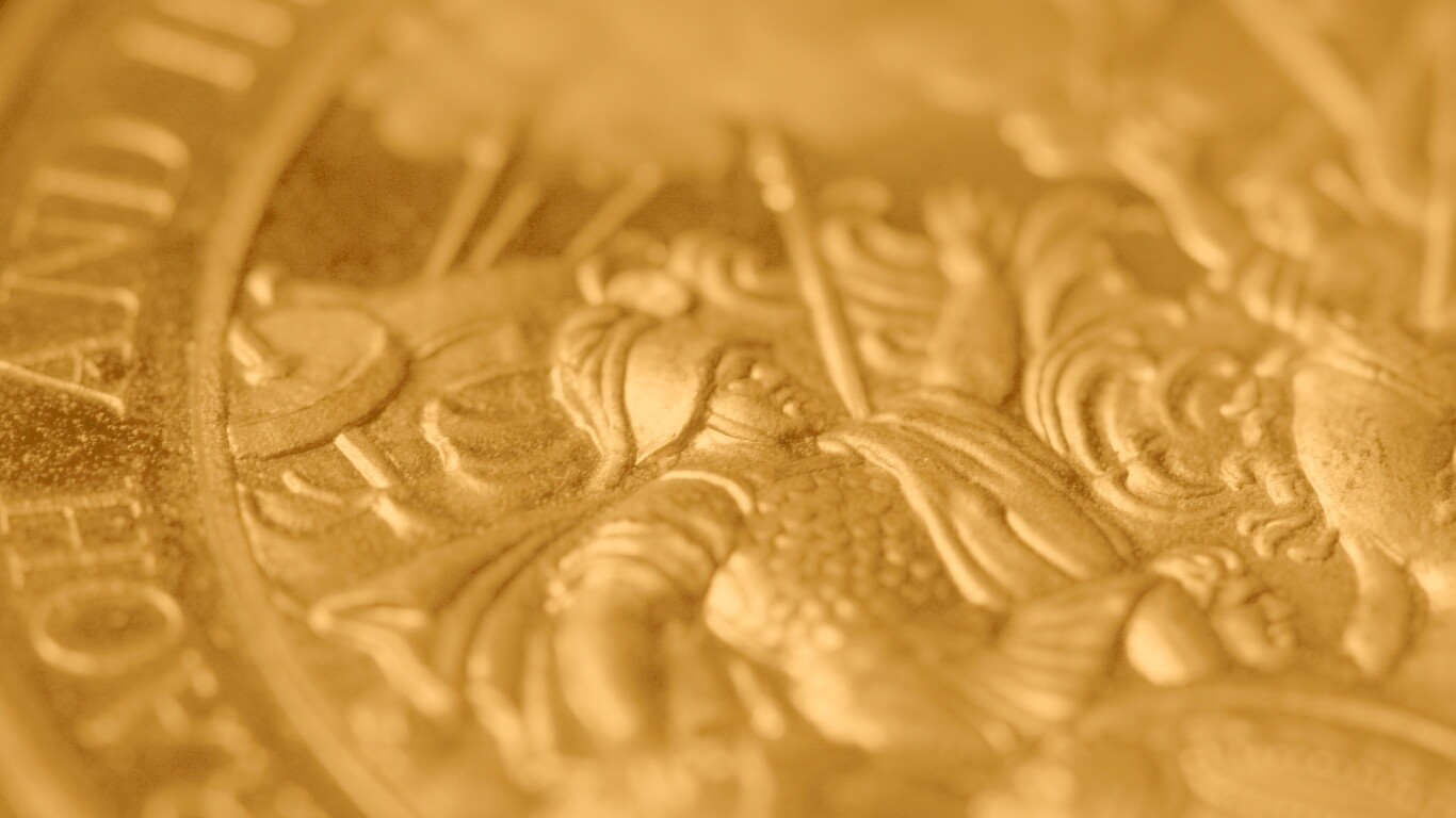 Монета в макро обои