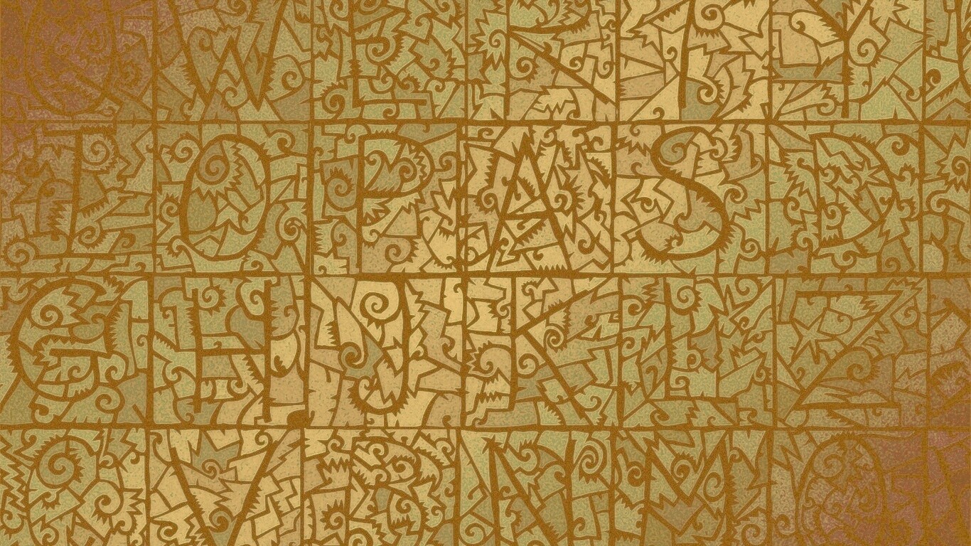 Витражные буквы обои