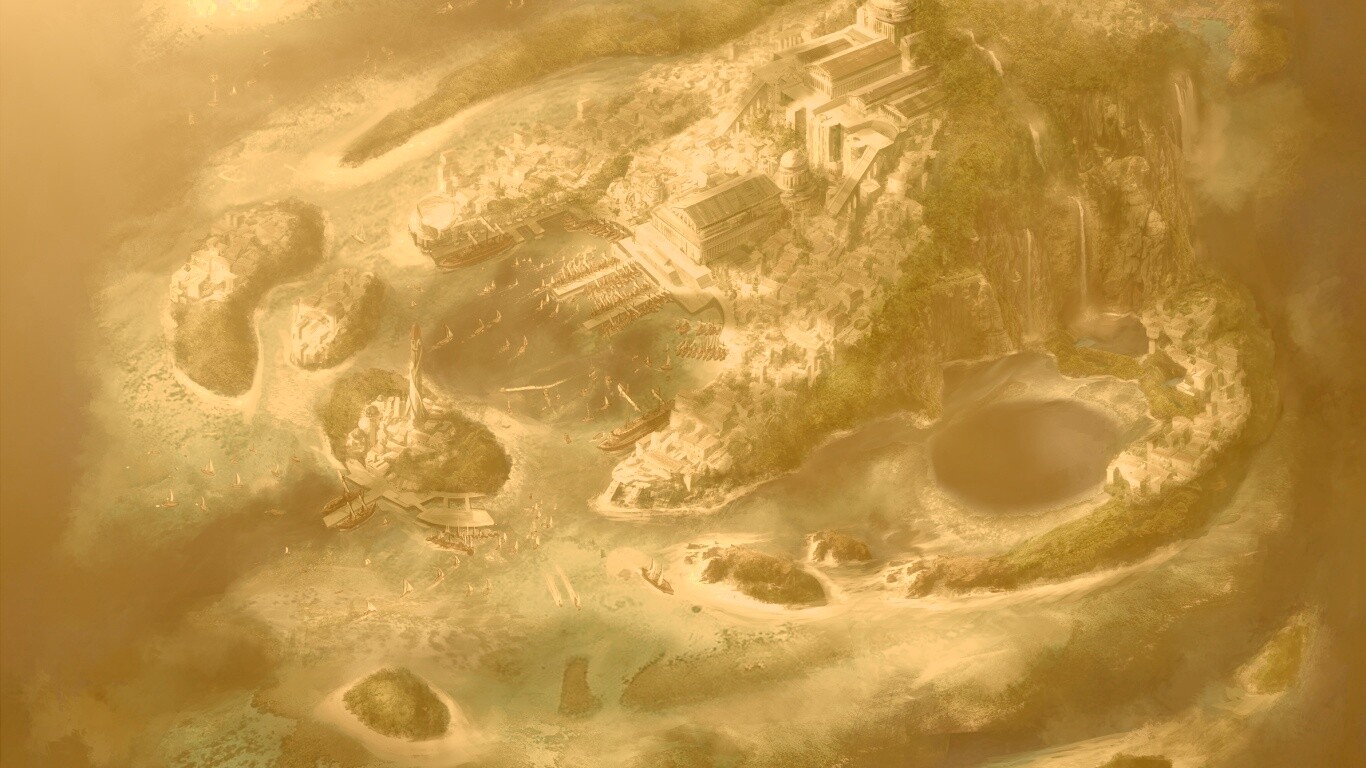 Город на острове обои