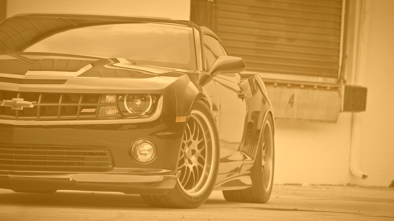 Черный шевроле обои