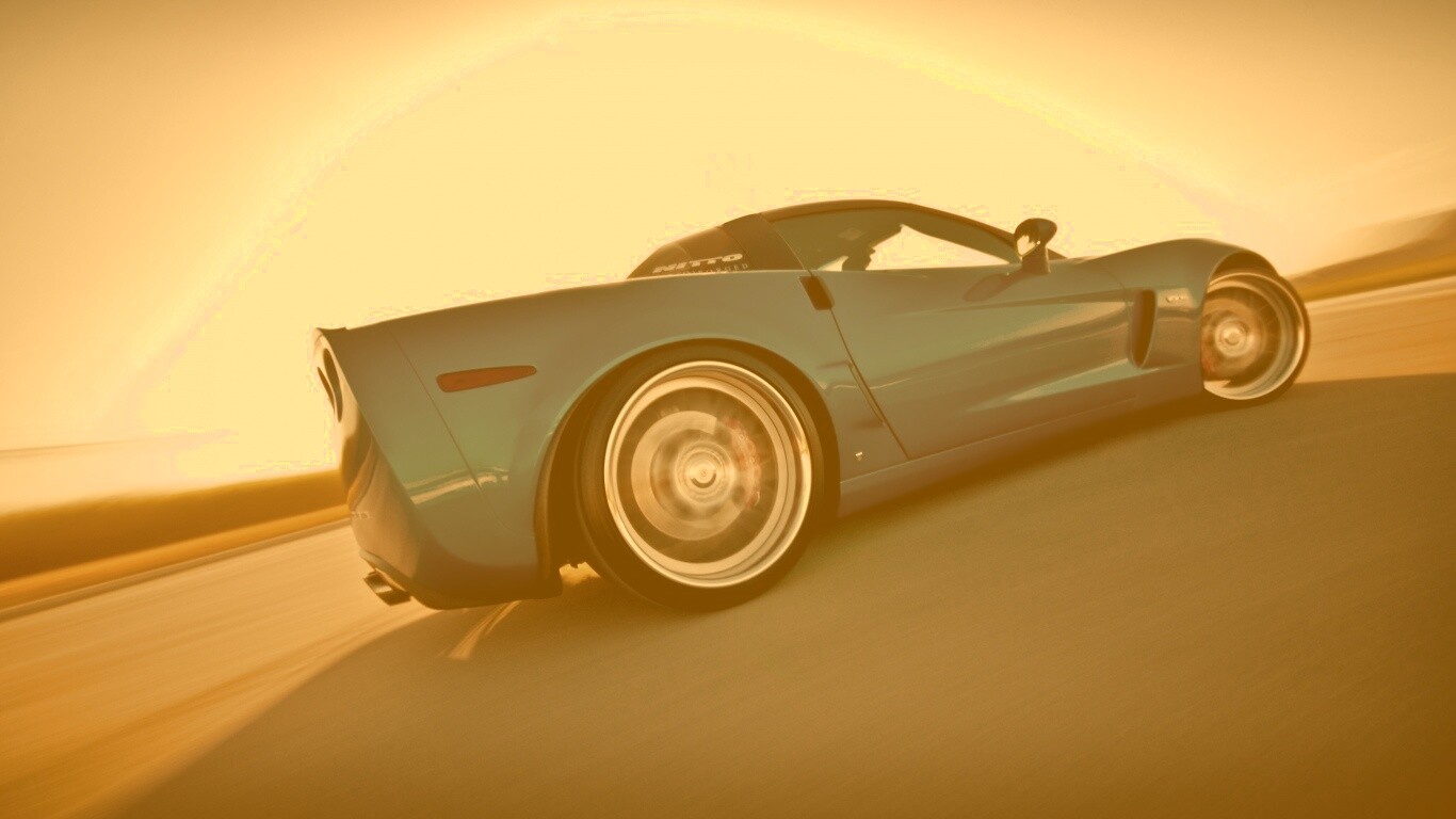 Гоночный спорткар синего цвета обои