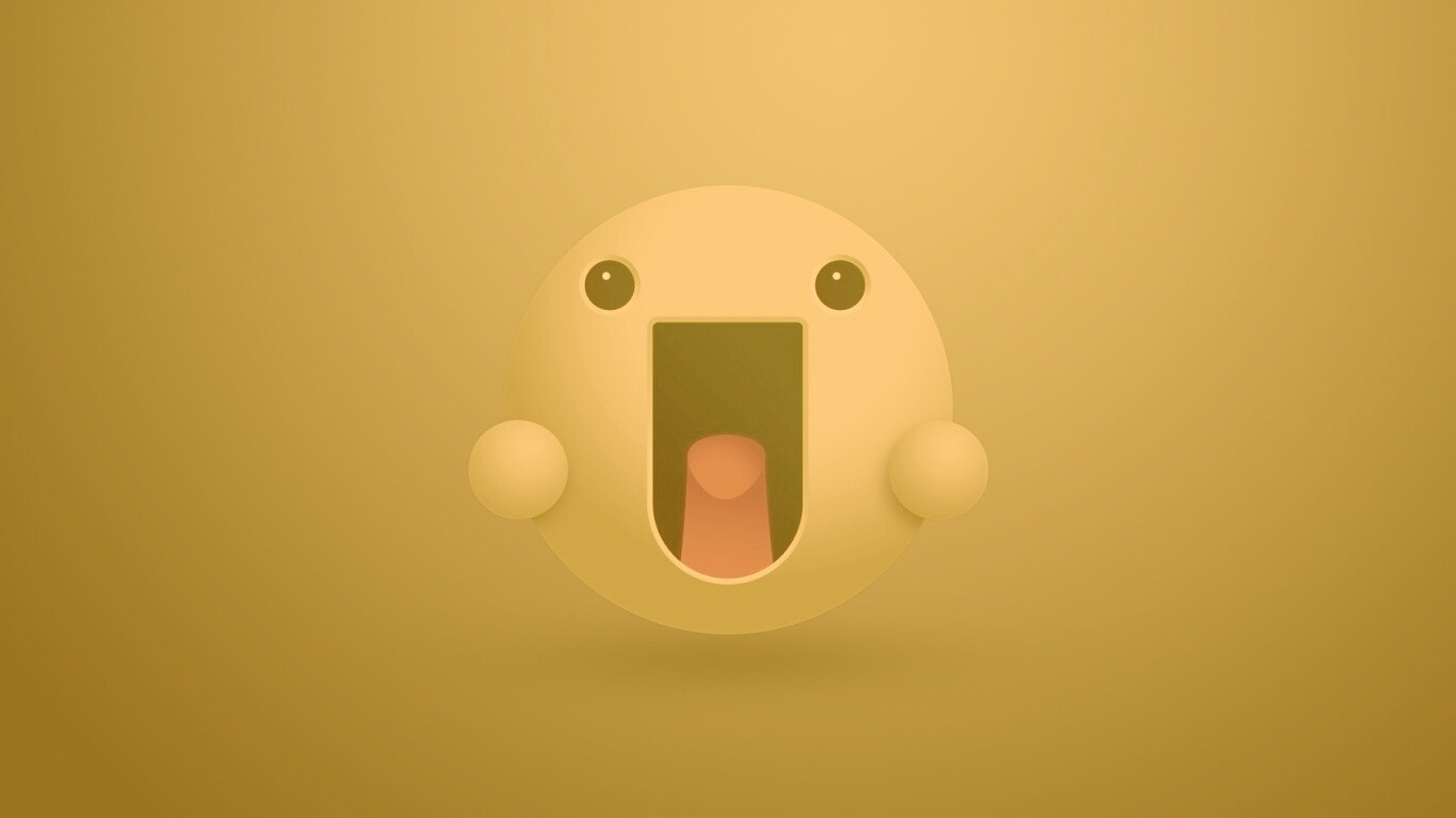 Веселый зеленый смайлик обои