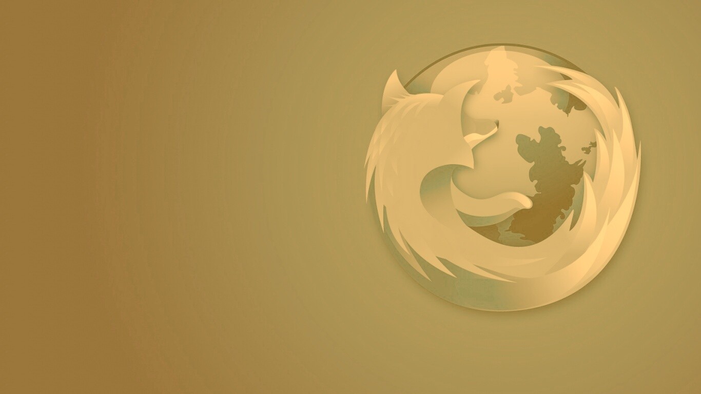 Логотип Firefox в синих тонах обои