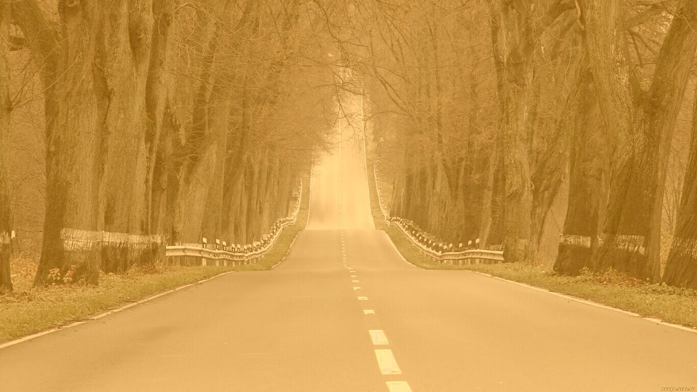 Дорога уходит ввысь обои