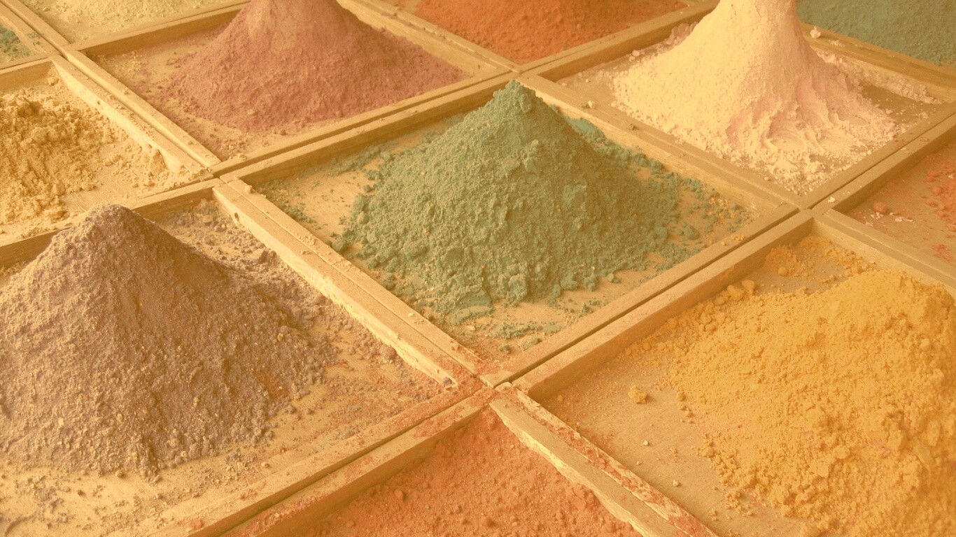 Цветной песко обои