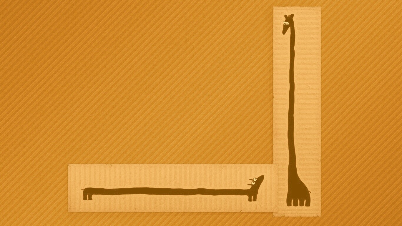 Жираф и такса обои