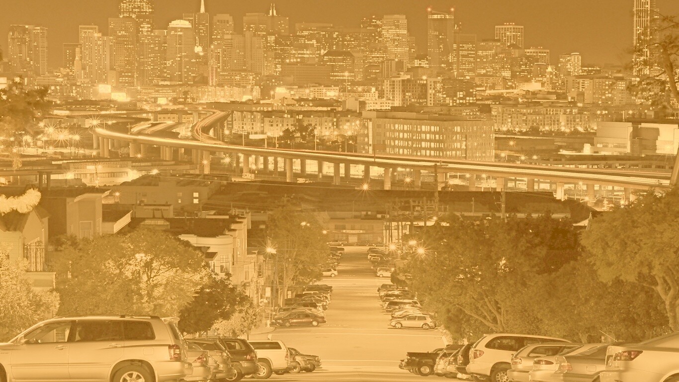 Вечерний город обои