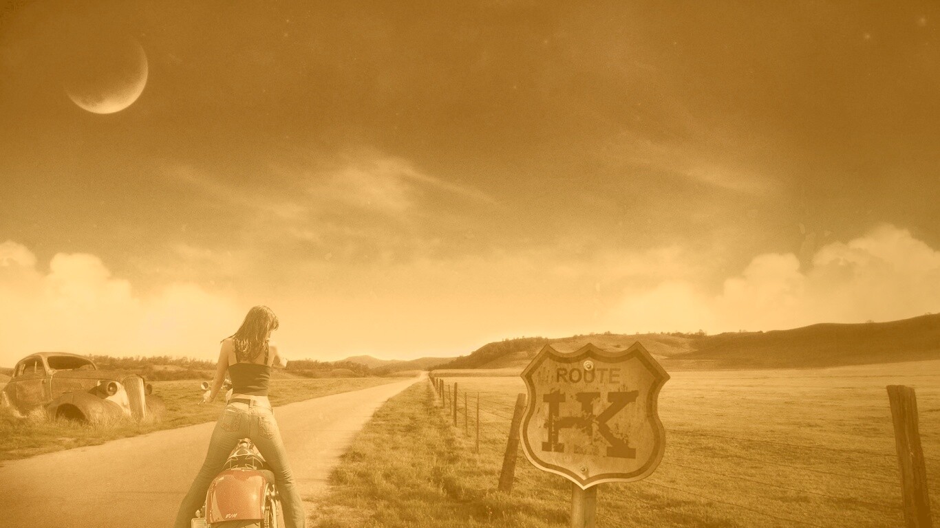 Путешествие на мотоцикле обои