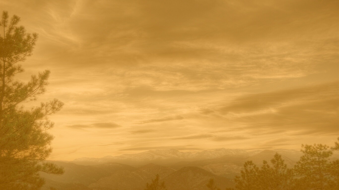 Горный закат обои