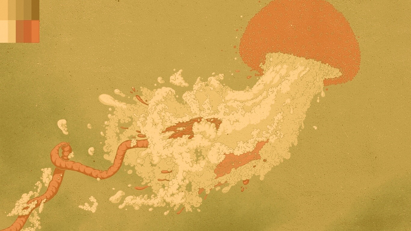 Розовая медуза обои