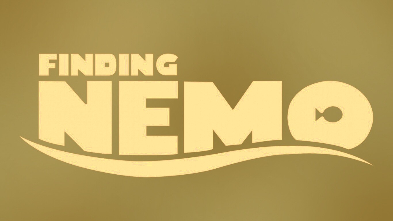 Надпись "В поисках Немо" обои