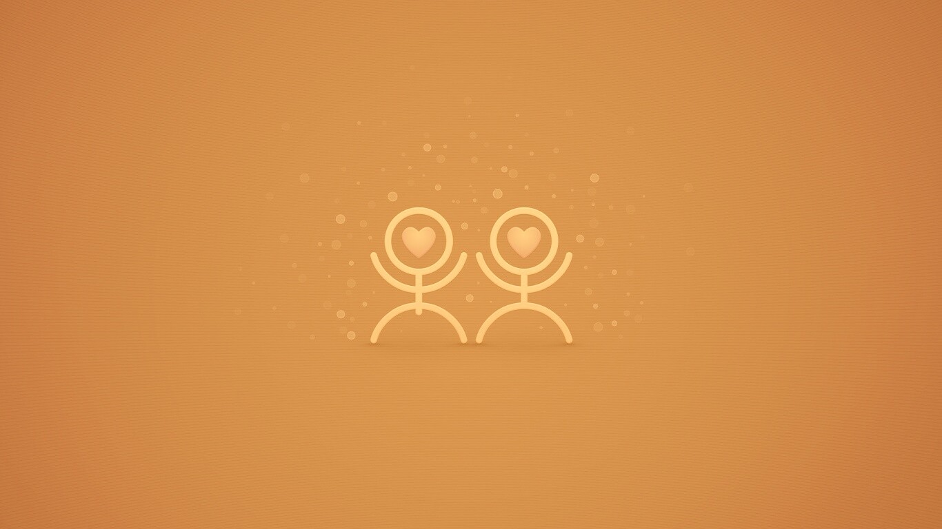 Влюблённые человечки обои