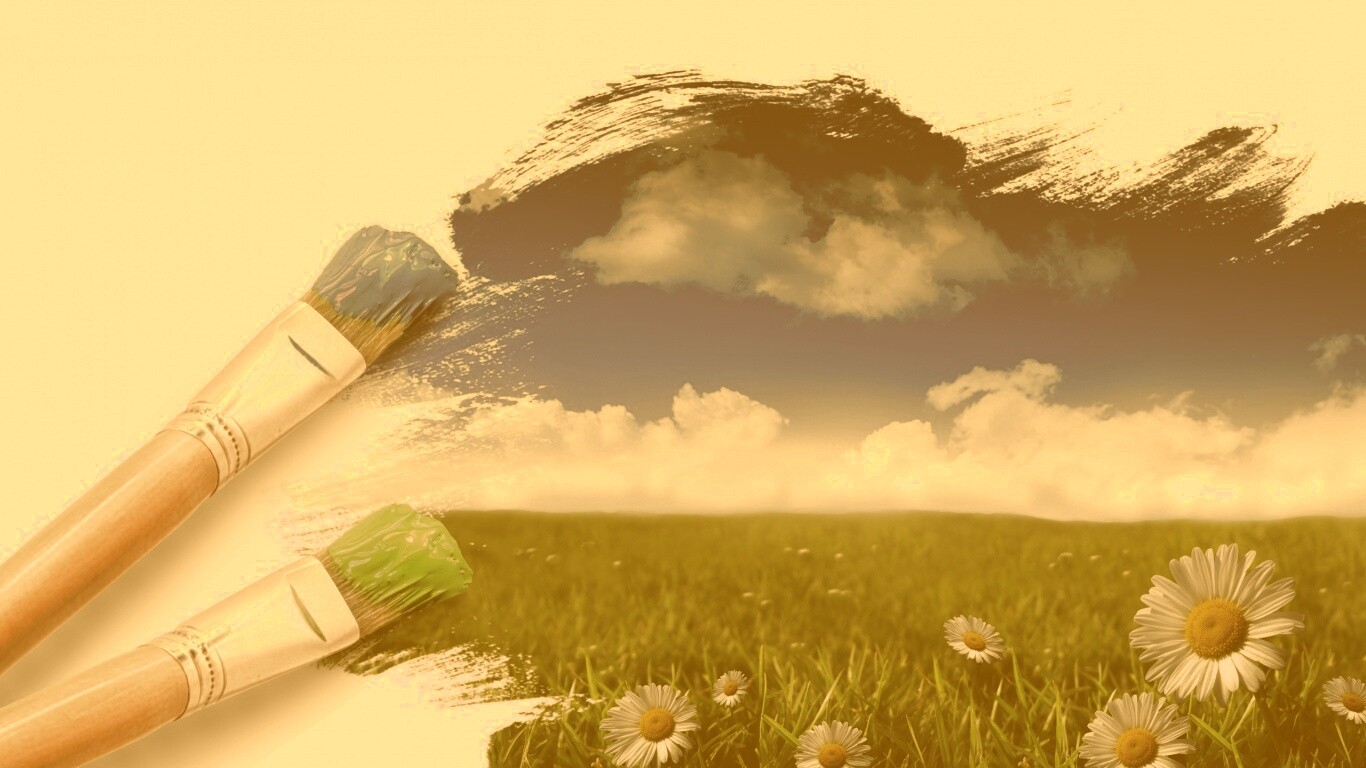 Нарисованный мир обои