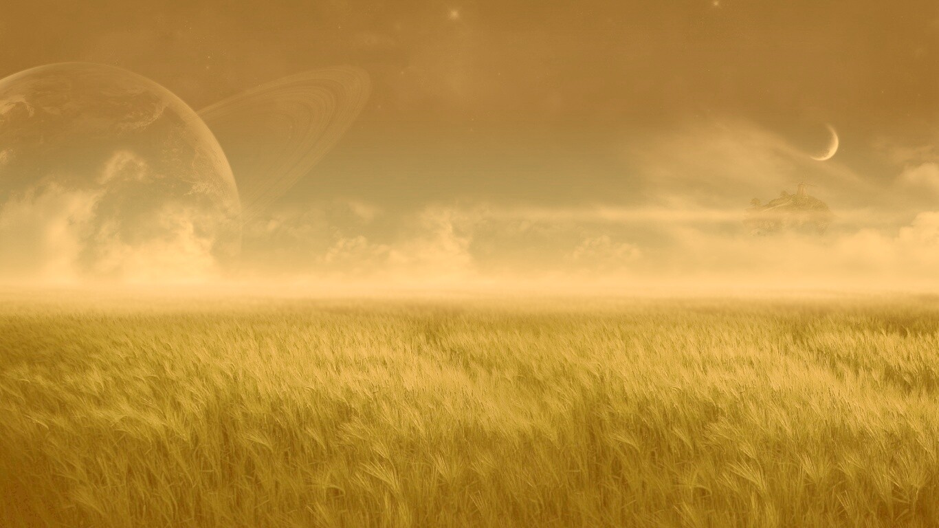 Луг на другой планете обои