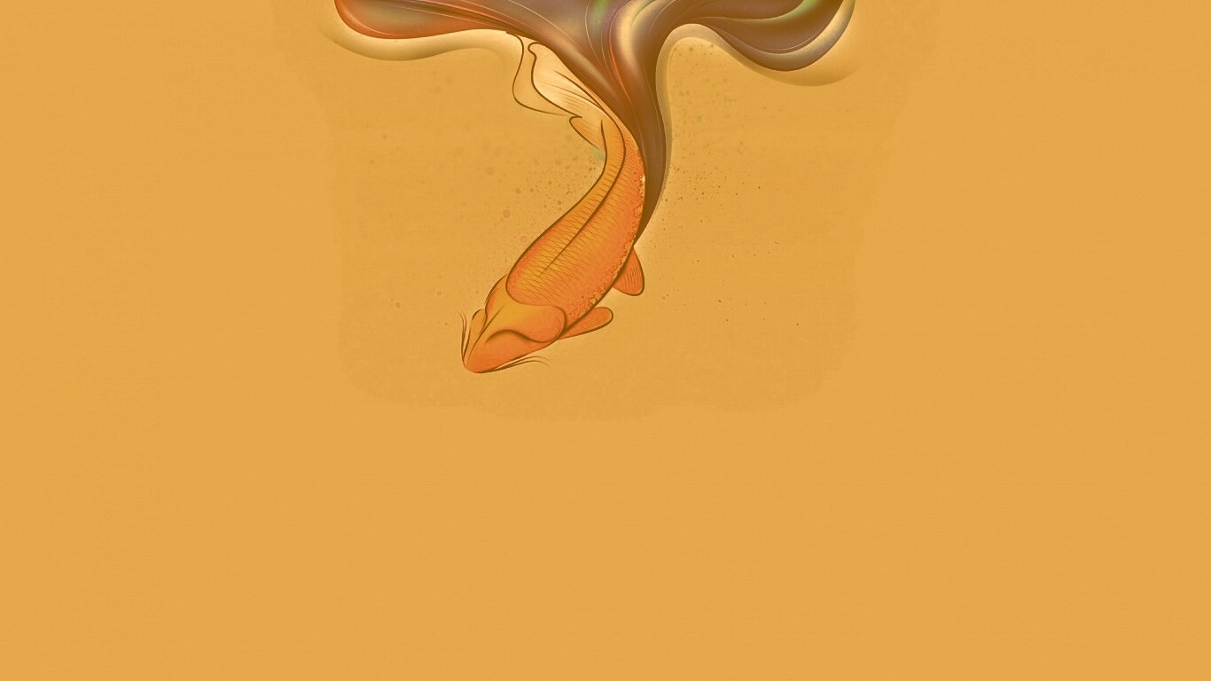 Золоая рыбка  обои