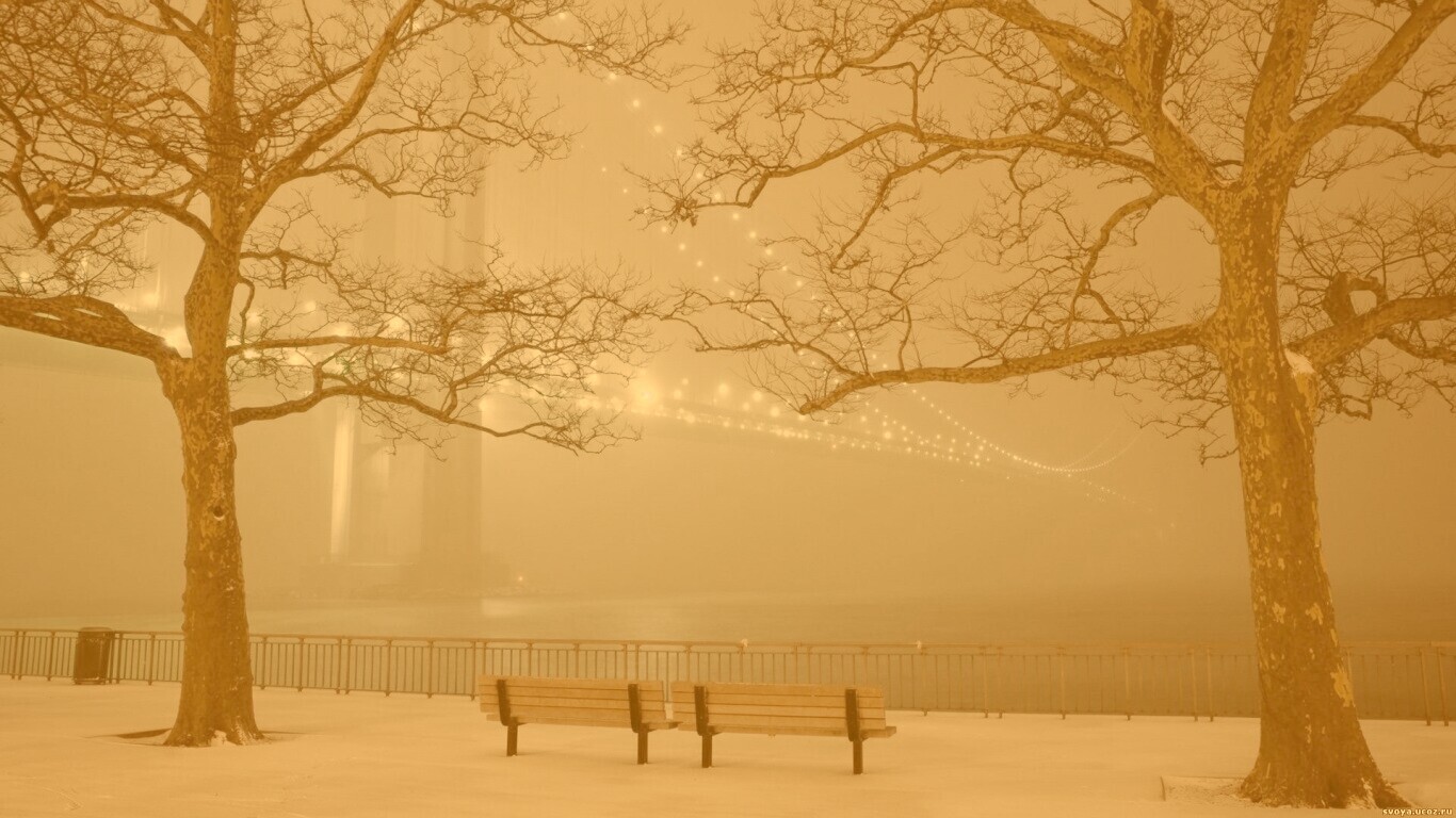 Вечер в Нью-Йорке обои