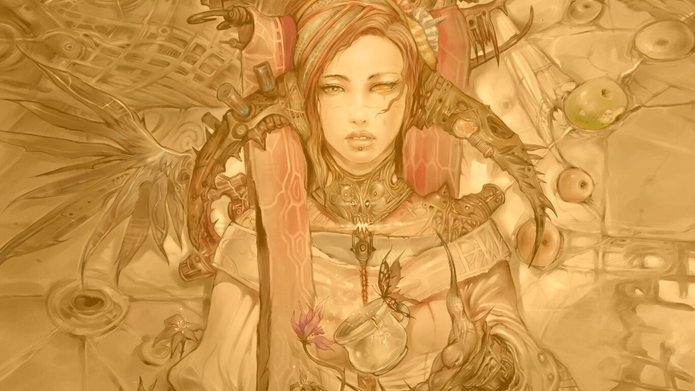 Странная девушка обои