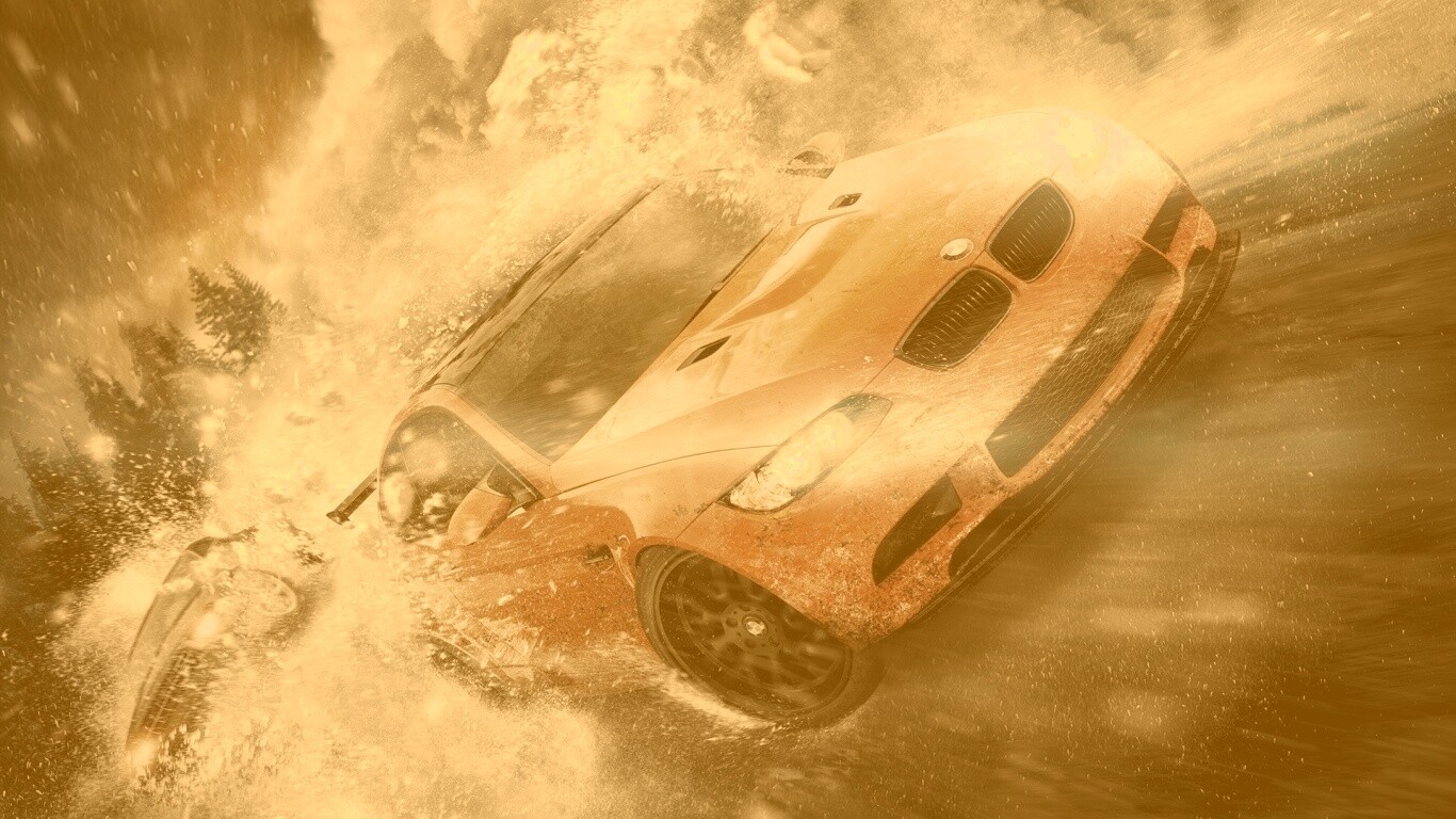 Погоня за оранжевым BMW обои