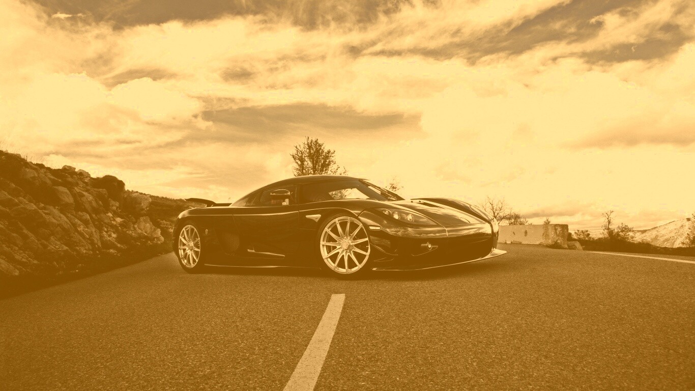 Черный кёнигсег обои