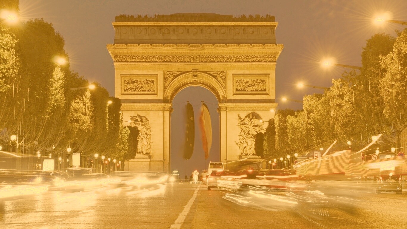 Арка на елисейских полях обои