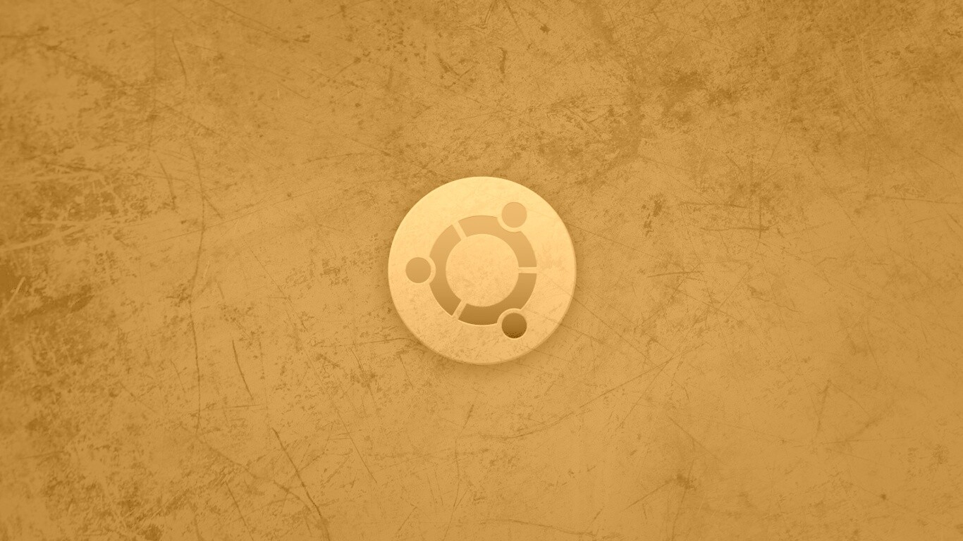 Логотип убунту из металла обои